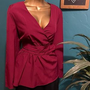 Wine red blouse
